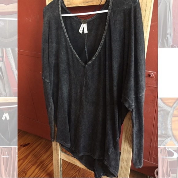 Free people black burnout tee - Picture 3 of 3